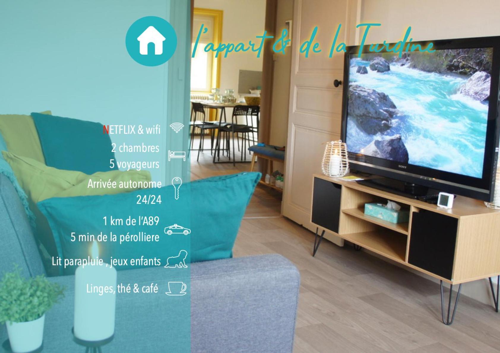 L'Appart & De La Turdine A L'Arbresle Entree Autonome Eveux Kültér fotó